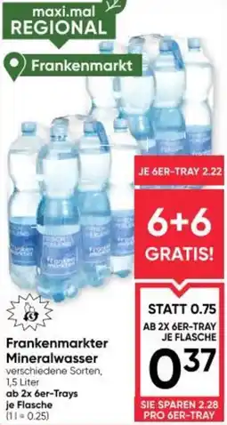 Maximarkt Frankenmarkter Mineralwasser Angebot