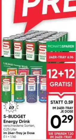 Maximarkt S-BUDGET Energy Drink Angebot