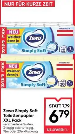 Maximarkt Zewa simply soft toilettenpapier xxl pack Angebot