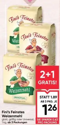 Maximarkt Finis feinstes weizenmehl Angebot