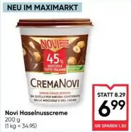 Maximarkt Novi haselnusscreme Angebot