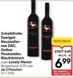 Maximarkt Scheiblhofer zweigelt neusiedler see dac, gelber muskateller, blaufränkisch oder lovely merlot Angebot