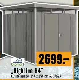 Hornbach Gartenhaus biohort highline h4 Angebot