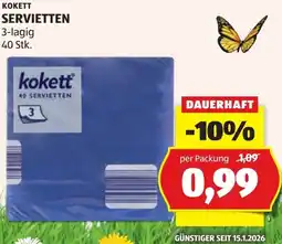 Hofer Kokett servietten Angebot