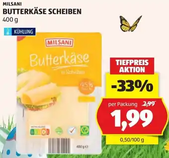 Hofer Milsani butterkäse Angebot