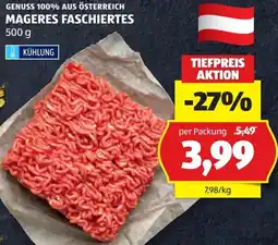Hofer Genuss 100% aus österreich mageres faschiertes Angebot