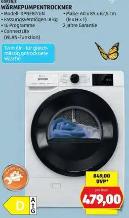 Hofer Gorenje wärmepumpentrockner Angebot