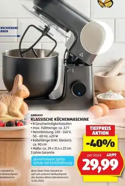 Hofer Ambiano klassische küchenmaschine Angebot