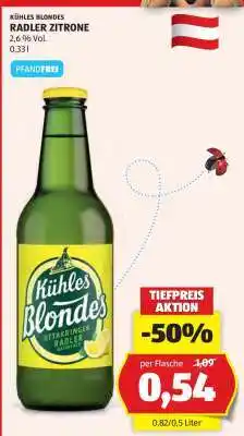 Hofer KÜHLES BLONDES RADLER ZITRONE Angebot