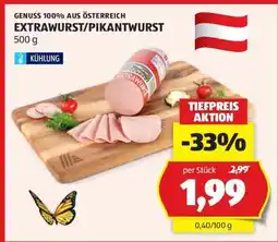 Hofer EXTRAWURST/PIKANTWURST Angebot