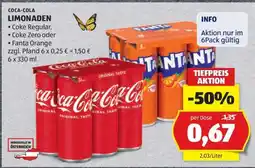 Hofer Coca Cola Limonaden Angebot