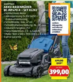 Hofer AKKU-RASENMÄHER BC-MP470-X – SET XL2X2 Angebot