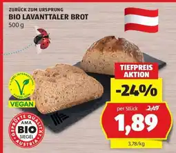 Hofer BIO LAVANTTALER BROT Angebot