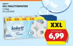 Hofer KOKETT XXL TOILETTENPAPIER Angebot