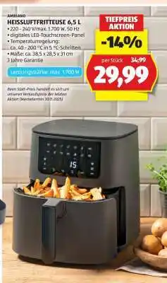 Hofer HEISSLUFTFRITTEUSE 6,5 L Angebot