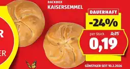 Hofer Backbox kaisersemmel Angebot