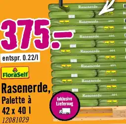 Hornbach Flora self rasenerde, palette à Angebot