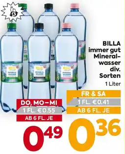 Billa Billa immer gut mineral wasser Angebot