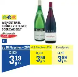 Metro Weingut rabl grüner veltliner oder zweigelt Angebot