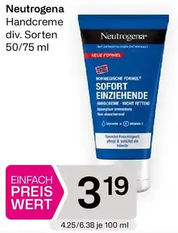 Bipa Neutrogena Norwegische Formel Sofort Einziehende Handcreme Angebot