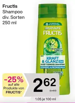 Bipa Garnier fructis kraft & glanz 2in1 shampoo Angebot