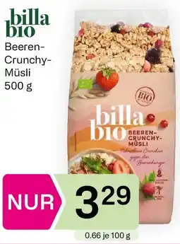 Bipa Billa Bio Beeren Crunchy Müsli Angebot