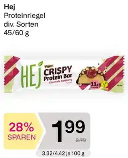 Bipa Hej Crispy Protein Bar Chocolate Raspberry Flavor Angebot