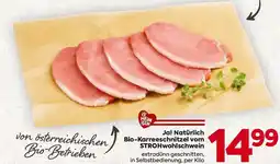 Billa Ja! natürlich bio-karreeschnitzel vom strohwohlschwein Angebot