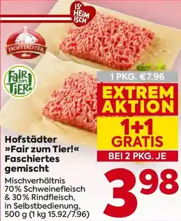 Billa Hofstädter fair zum tier! faschiertes gemischt Angebot