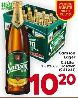 Billa Samson Lager Angebot