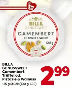 Billa Billa genusswelt camembert trüffel od. pistazie & walnuss Angebot