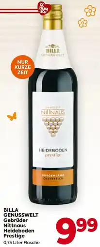 Billa Billa genusswelt gebrüder nittnaus heideboden prestige Angebot