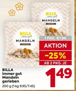 Billa Billa immer gut mandeln gerieben Angebot