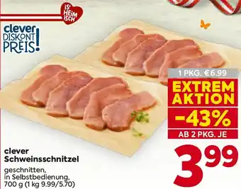 Billa Clever schweinsschnitzel Angebot