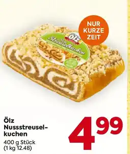 Billa Ölz nussstreusel kuchen Angebot