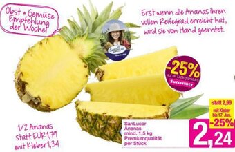 Sutterlüty SanLucar Ananas Mind. 1,5 Kg Premiumqualität Angebot