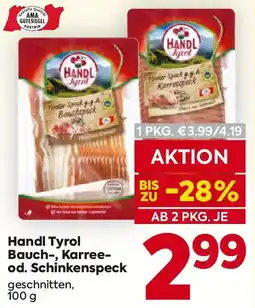 Billa Handl tyrol bauch, karree od. schinkenspeck Angebot