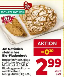 Billa Ja! natürlich steirisches bio-fladenbrot Angebot