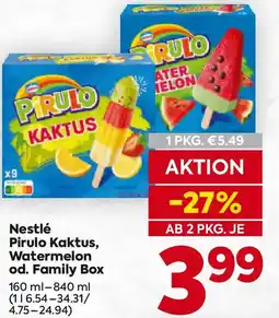 Billa Nestlé Pirulo Kaktus, Watermelon od. Family Box Angebot