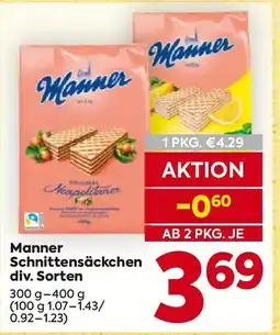 Billa Manner Schnittensäckchen Angebot