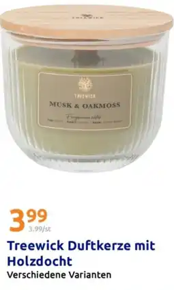 Action Treewick Duftkerze mit Holzdocht Angebot