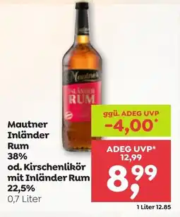 ADEG Mautner inländer rum 38% od. kirschenlikör mit inländer rum 22,5% Angebot