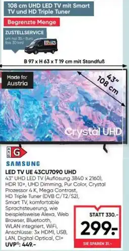 Maximarkt Samsung led tv ue 43cu7090 uhd Angebot