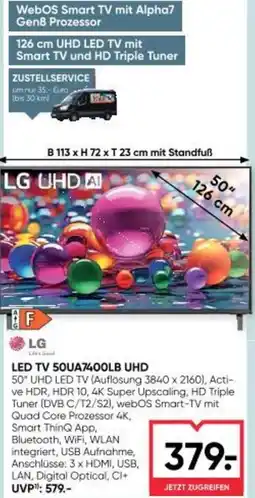 Maximarkt LG LED TV 50UA7400LB UHD Angebot