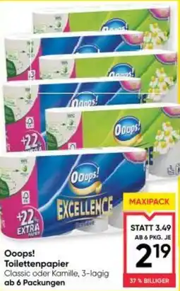 Maximarkt Ooops! Toilettenpapier Angebot