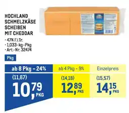 Metro Hochland schmelzkäse scheiben mit cheddar Angebot