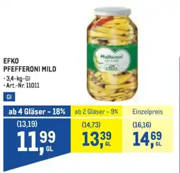Metro Efko pfefferoni mild Angebot