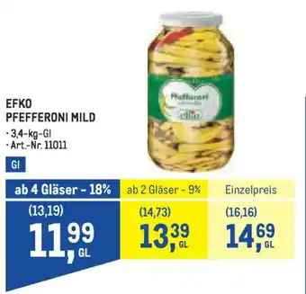 Metro Efko pfefferoni mild Angebot