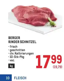 Metro Berger rinder schnitzel Angebot