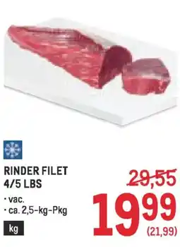Metro RINDER FILET Angebot